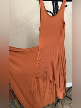 Rust Orange Wrap Dress